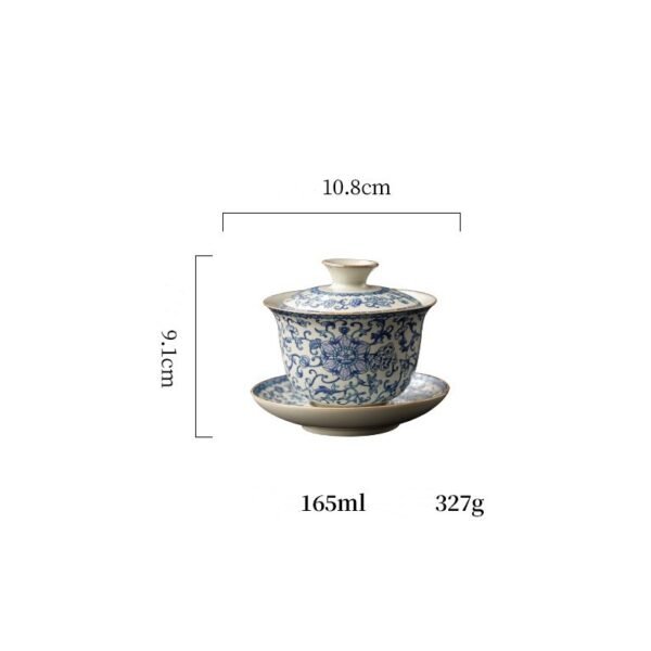 微信图片_20250408175125 Luxury Fine China Blue-and-White "Three Talents" Lidded Bowl – High-End Suspension Tea Bowl with Lid, Ceramic Gongfu Tea Set