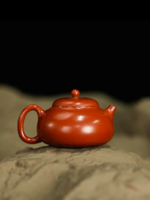 Xiaowendan 130cc - Fan's Pottery Studio Crafts Teapots Yixing Purple Clay Teapot Zhu Ni (Vermilion Clay)